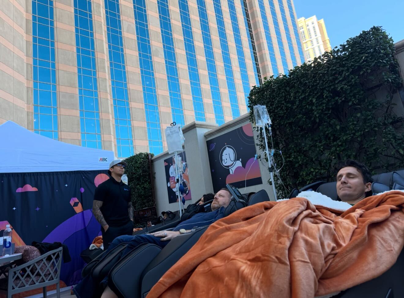 iv therapy at a las vegas event outside