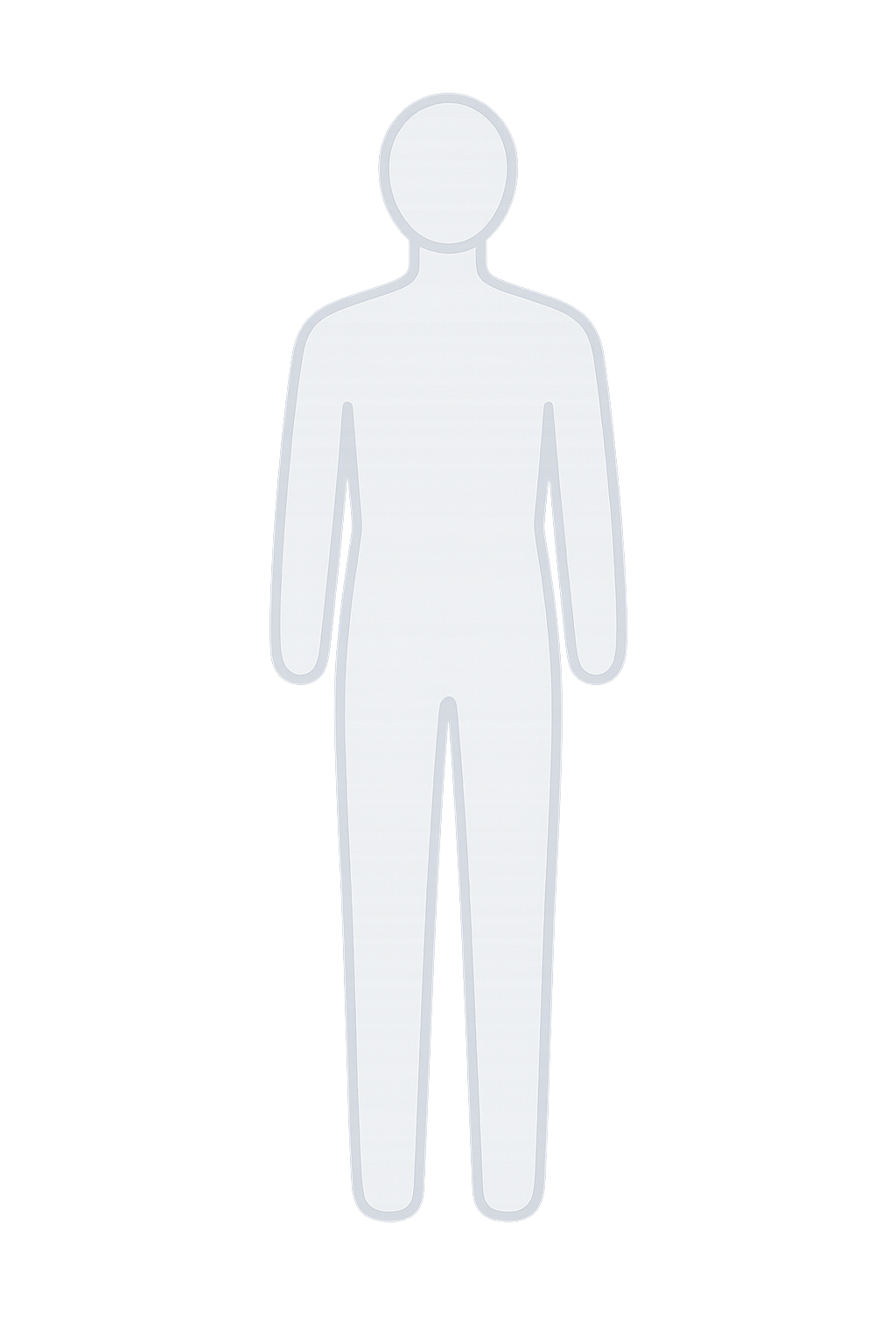 Human body showing hangover symptom areas targeted by IV therapy in Las Vegas