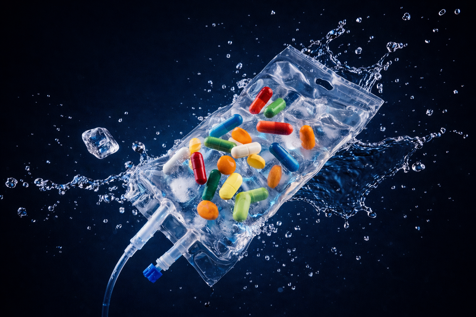 IV infusion bag with vitamins and supplements for hangover recovery in Las Vegas