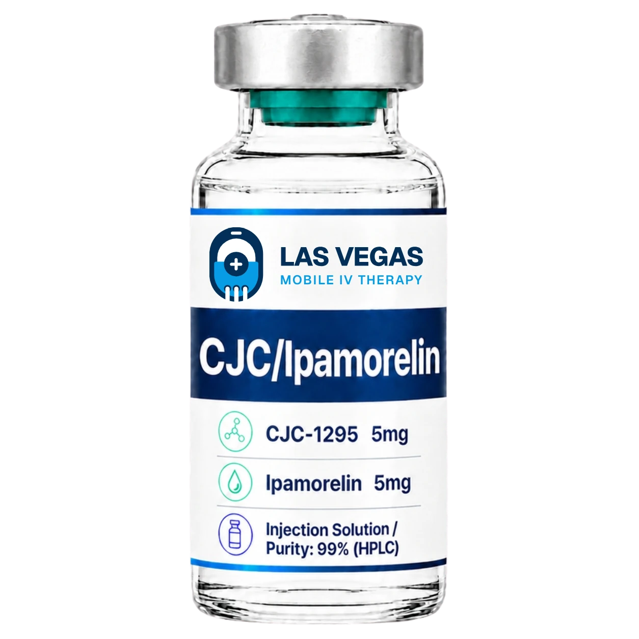 CJC-1295 and Ipamorelin peptide therapy vial from Mobile IV Therapy Las Vegas