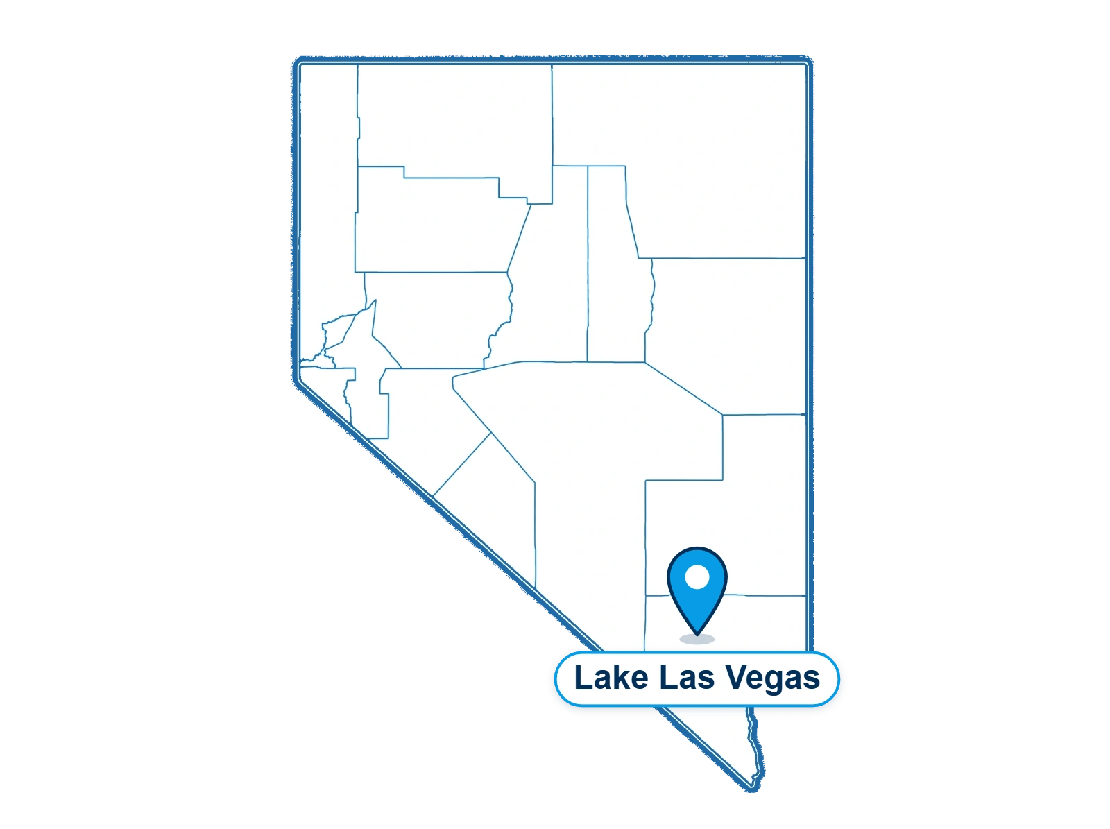 Map of Nevada highlighting the Las Vegas Valley and Southern Nevada Mobile IV Therapy service area