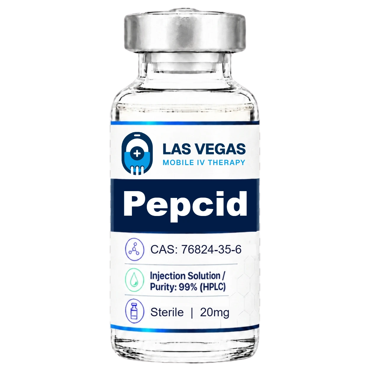 Hangover IV 7 Pepcid (famotidine) injection vial, Las Vegas Mobile IV Therapy