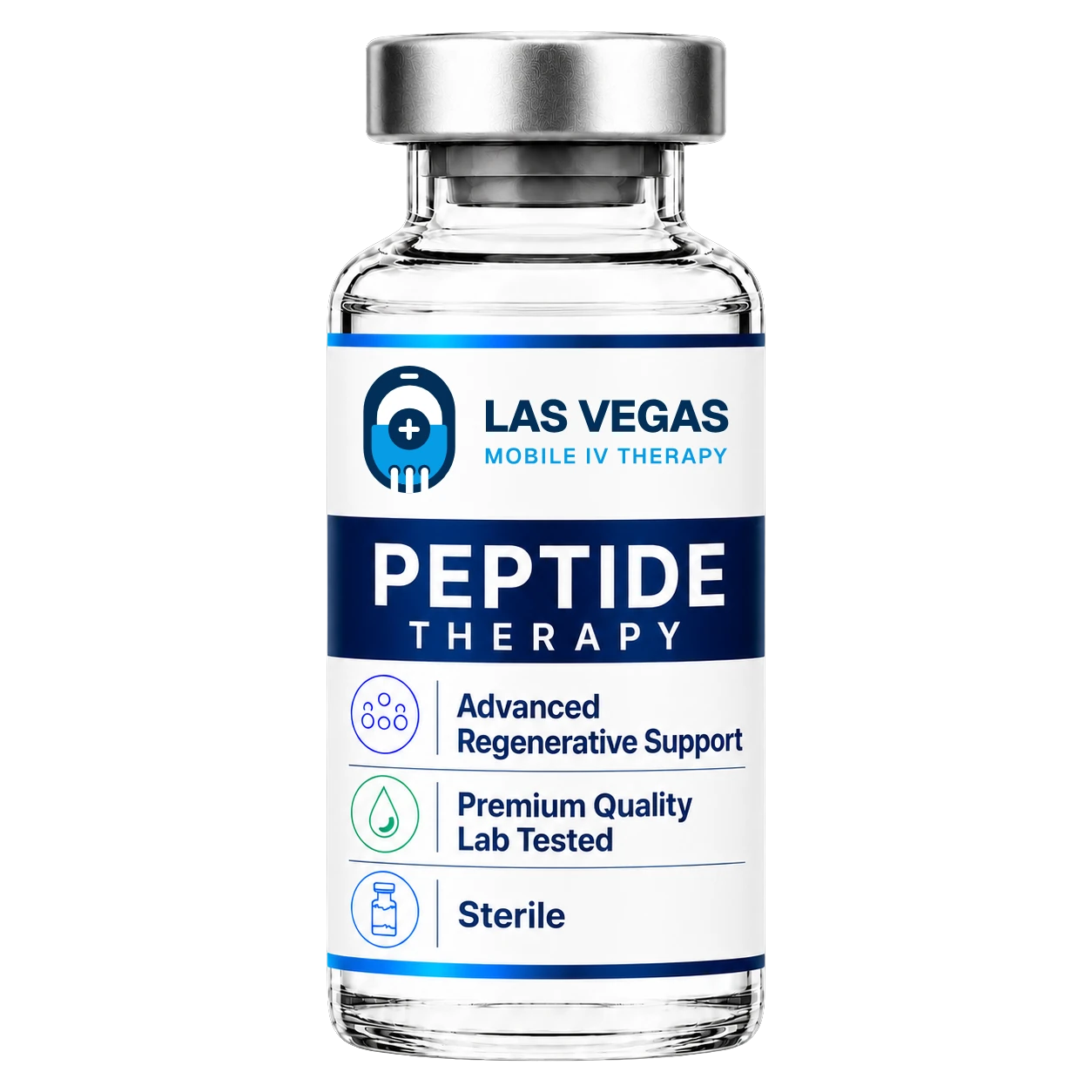 Compounded peptide vial. TB-500 peptide is not dispensed by Las Vegas Mobile IV Therapy in Las Vegas, Nevada