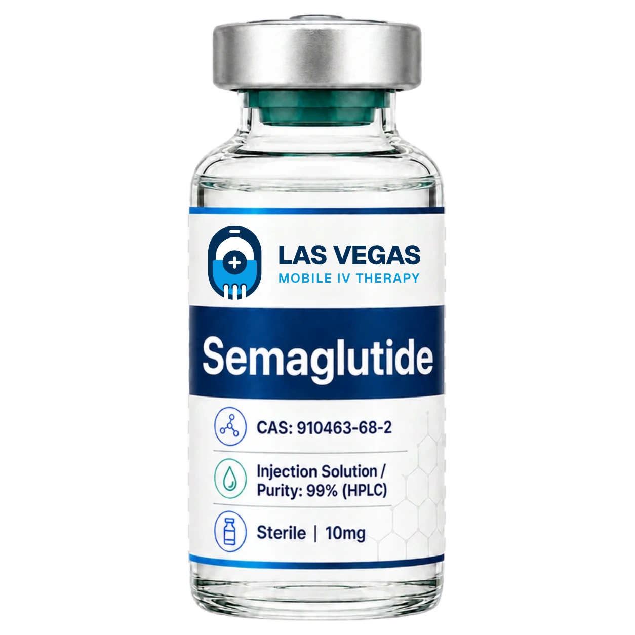 Semaglutide peptide therapy vial from Mobile IV Therapy Las Vegas