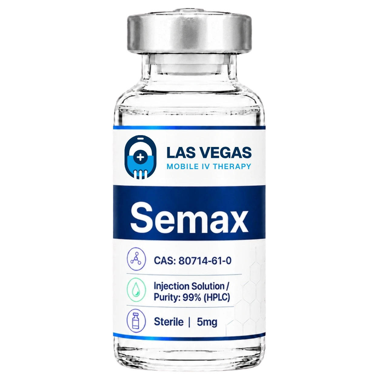 Semax compounded peptide vial dispensed by Las Vegas Mobile IV Therapy in Las Vegas, Nevada