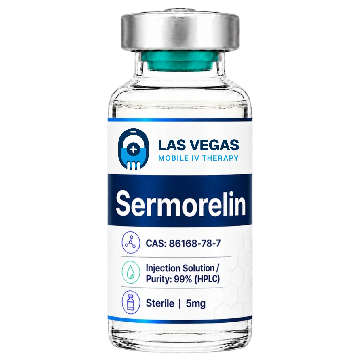 Sermorelin peptide therapy vial from Mobile IV Therapy Las Vegas