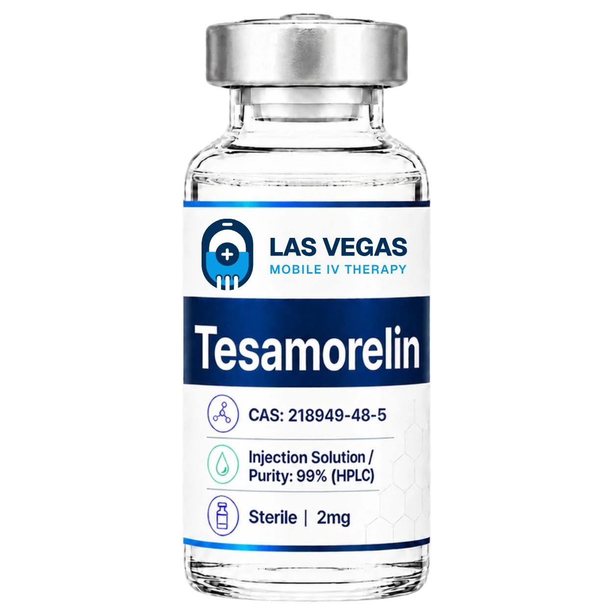 Tesamorelin compounded peptide vial from Las Vegas Mobile IV Therapy