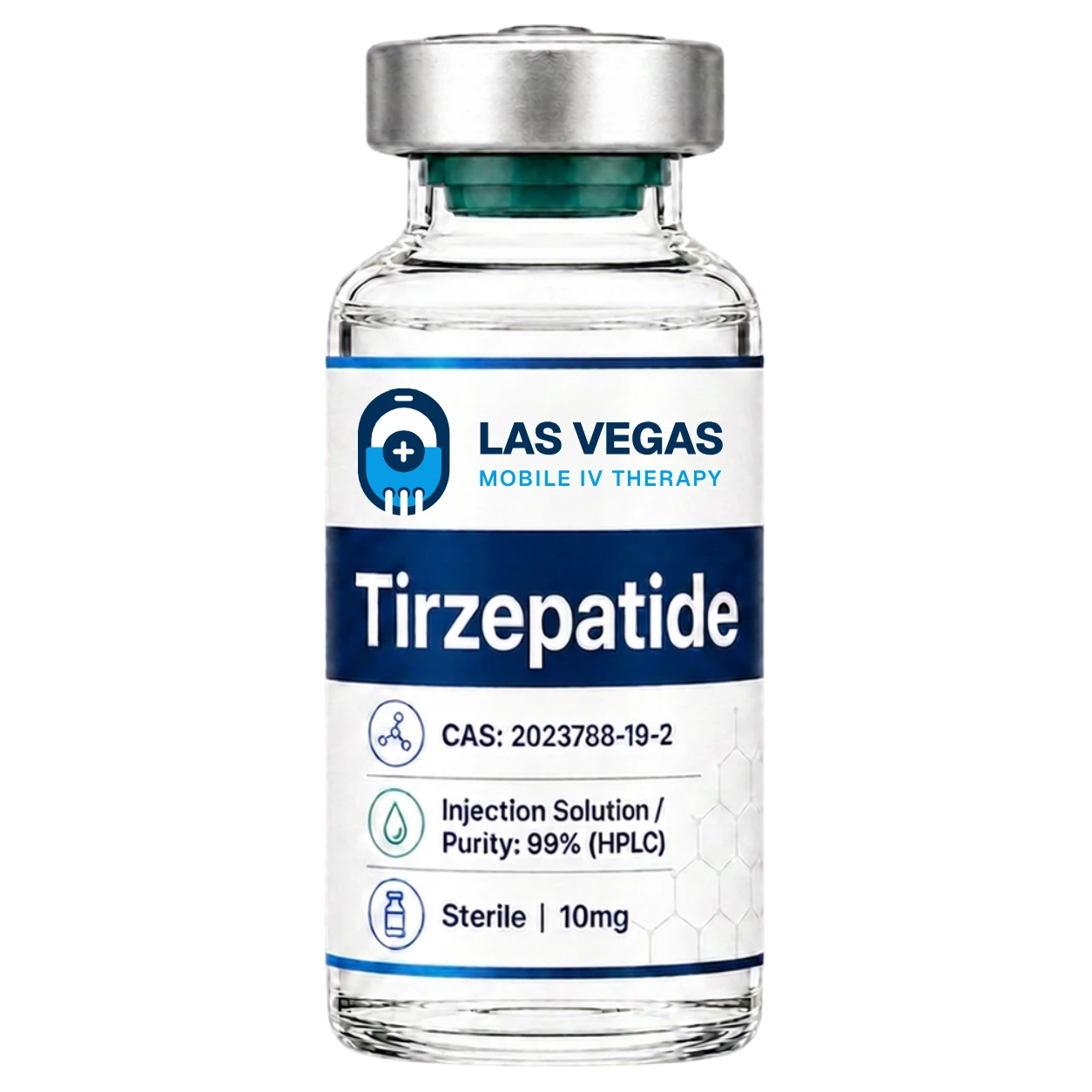 Tirzepatide peptide therapy vial from Mobile IV Therapy Las Vegas