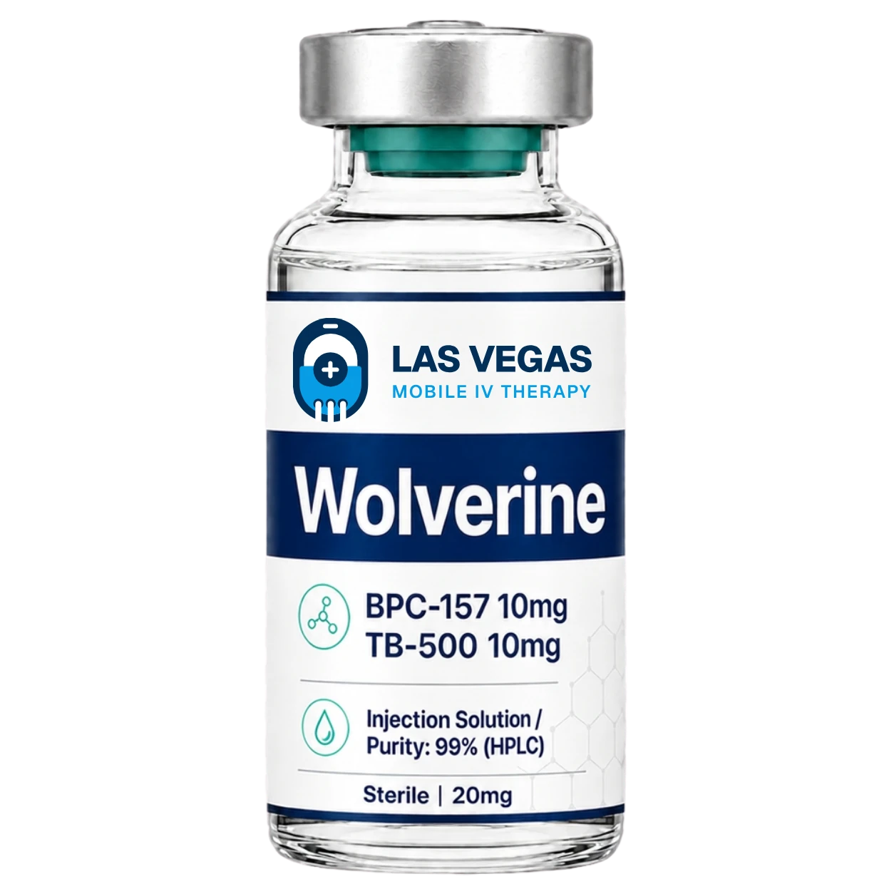 Wolverine compounded peptide blend vial from Las Vegas Mobile IV Therapy